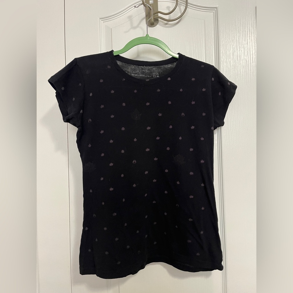 Next Level Apparel Black Tee with Subtle Dots